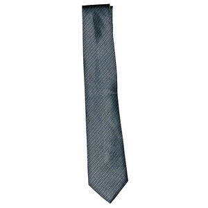 The Tie Bar Gray and Black Geometric Designer Tie Silk Necktie